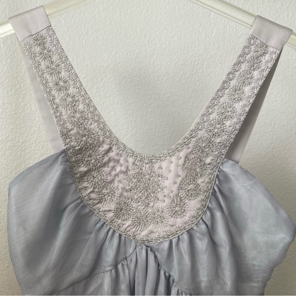LIPSY Gray Organza Halter Summer Dress - Picture 3 of 4